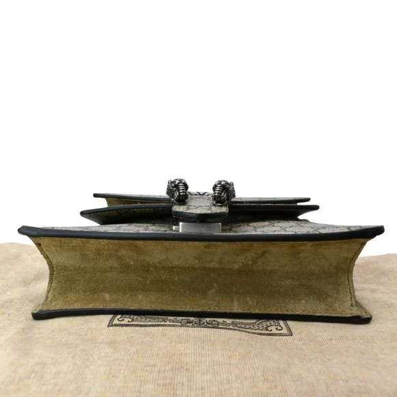 GUCCI  Dionysus Mini GG Supreme Canvas Crossbody Bag Beige - Picture 7 of 11